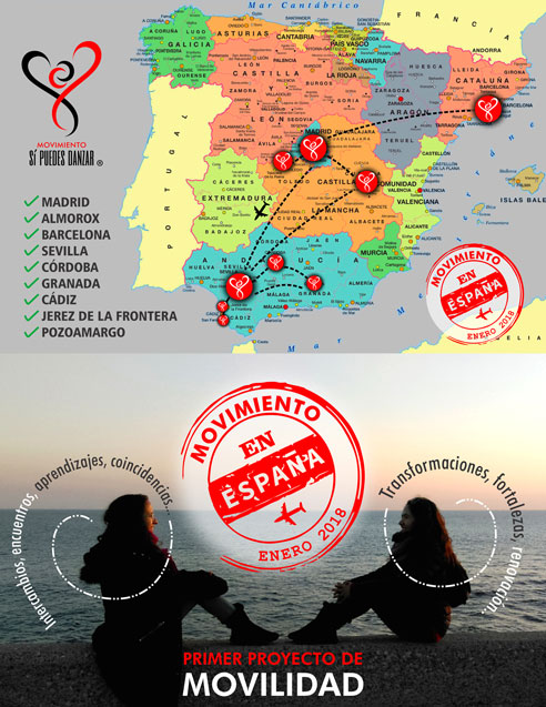 Talleres y experiencias en España. Primer Proyecto en el extranjero. Fraternidad Blanca Universal Española. Movimiento Sí Puedes Danzar.